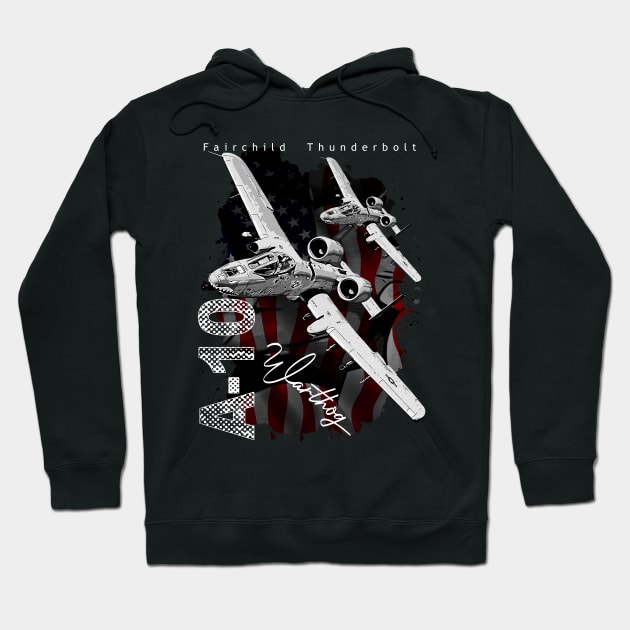 Fairchild A-10 Thunderbolt II Warthog Hoodie by aeroloversclothing